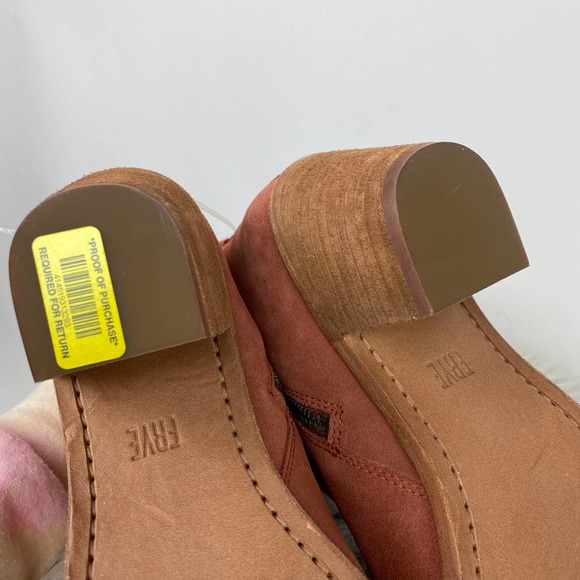 Frye Alton Chelsea Suede Boot Rosewood Size 8 NEW - Picture 8 of 9